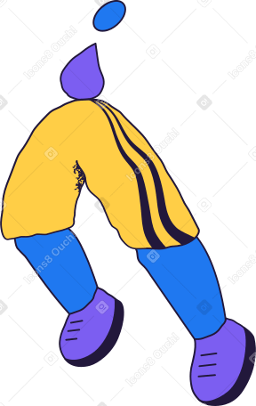 jumping person Illustration in PNG, SVG