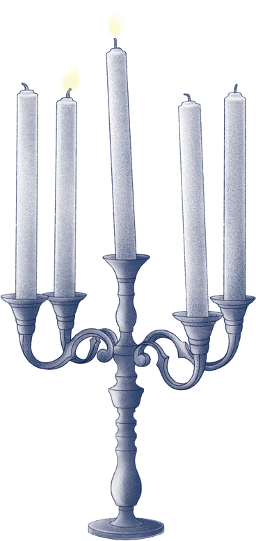 candellabra with candles PNG, SVG