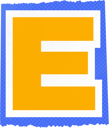 Collage capital letter e PNG, SVG