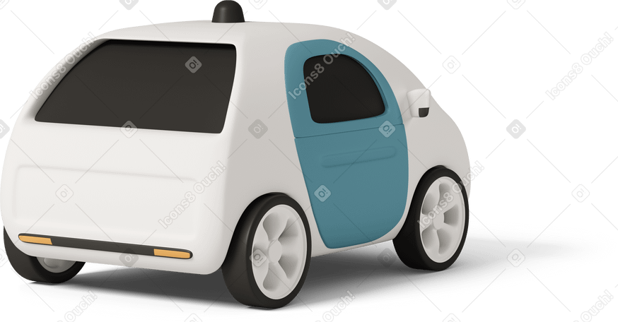 3D smart car back PNG, SVG