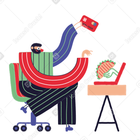 Contactless delivery Illustration in PNG, SVG