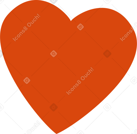 corazon naranja PNG, SVG