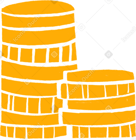 Pilha dourada de moedas PNG, SVG