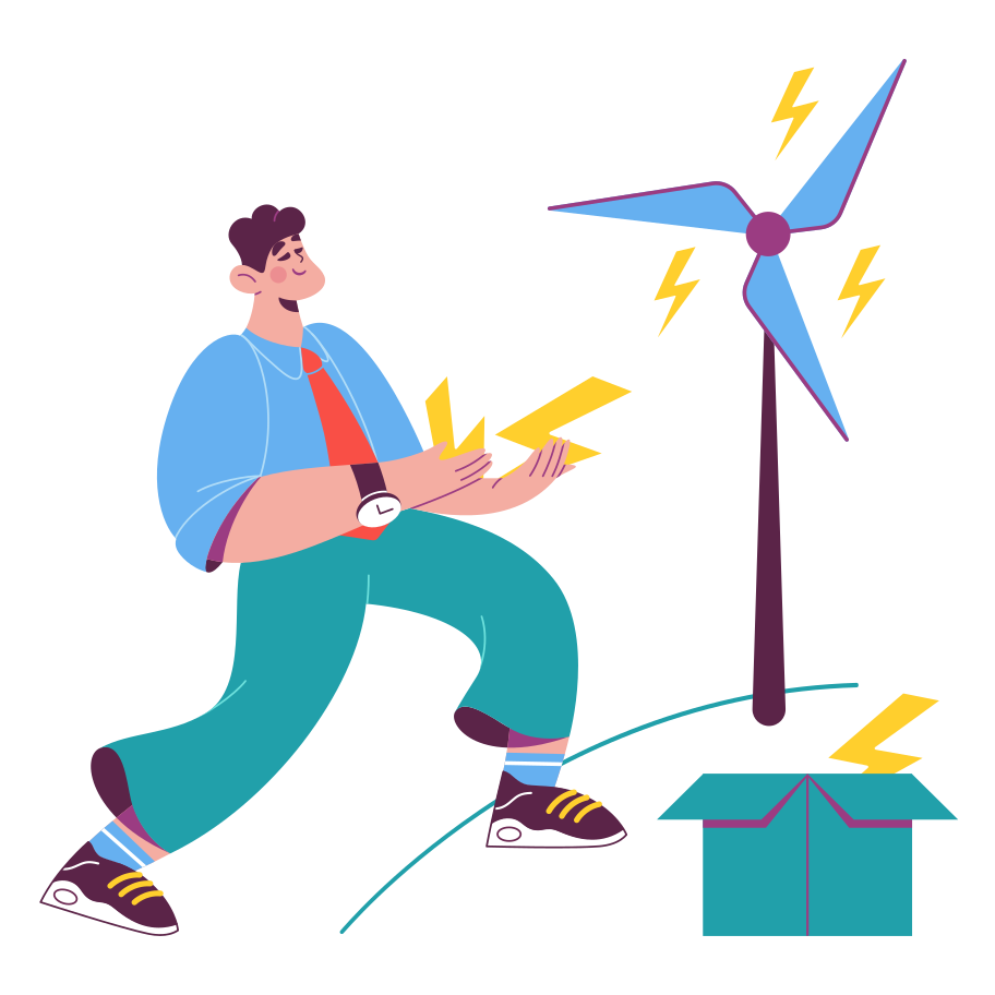Saving energy Illustration in PNG, SVG