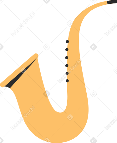 yellow saxophone PNG、SVG