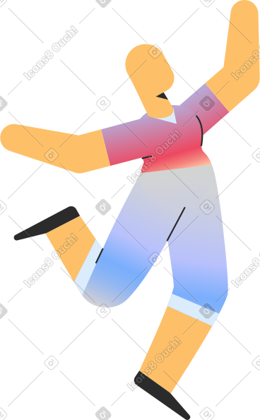 Person in shorts jumping PNG, SVG