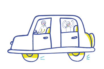 Mother and daughter going on a roadtrip PNG, SVG