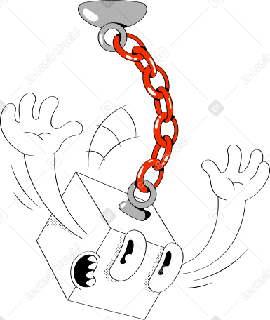 swinging blockchain Illustration in PNG, SVG