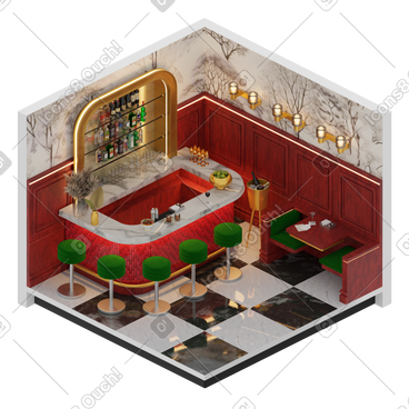 Illustrations vectorielles style 3D Rooms aux formats PNG et SVG