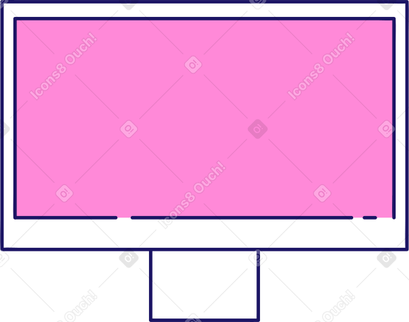 blank white monitor Illustration in PNG, SVG