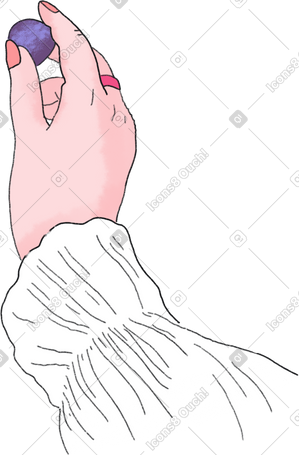 hand in a white sleeve PNG, SVG