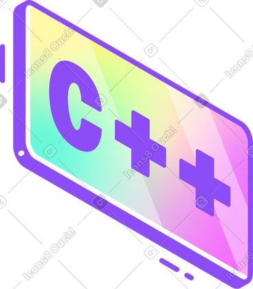 Lettering c++ in plate text PNG, SVG