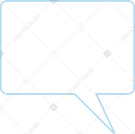 white square speech bubble Illustration in PNG, SVG