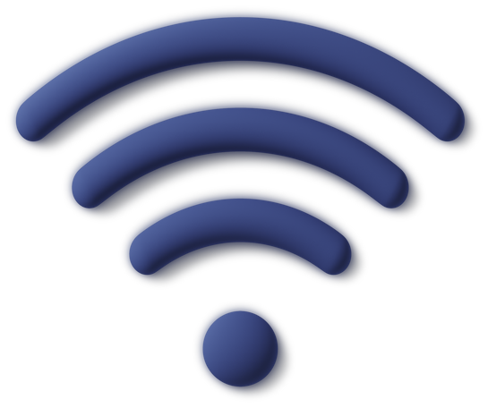 blue wi-fi signal icon Illustration in PNG, SVG