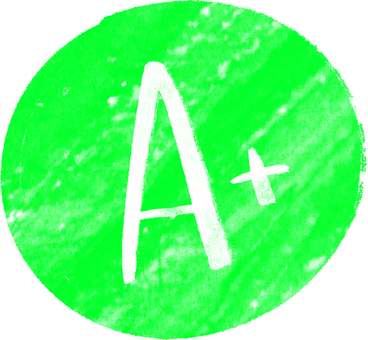 green circle with a grade PNG, SVG