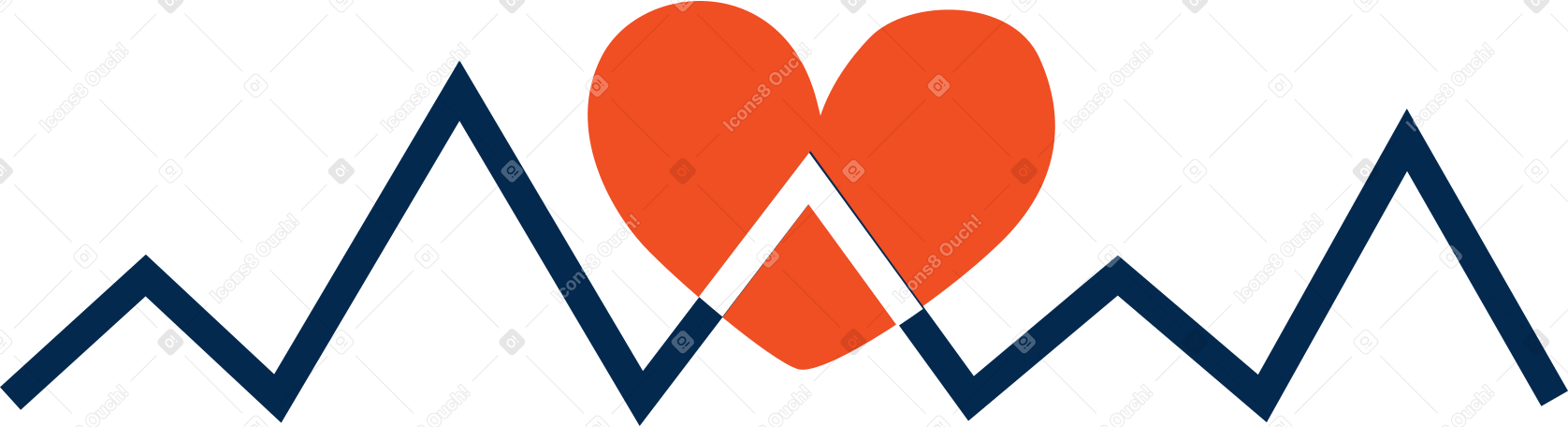 cardiogram Illustration in PNG, SVG