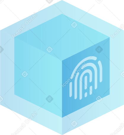 cube fingerprint icon PNG、SVG