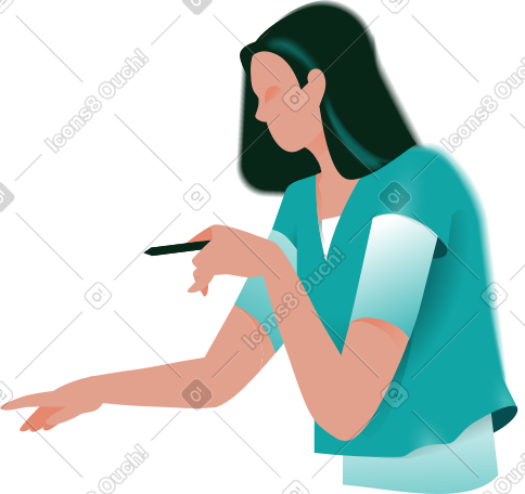 女人解释 PNG, SVG