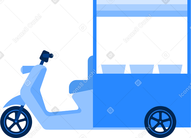 スクーターのファーストフード屋台 PNG、SVG