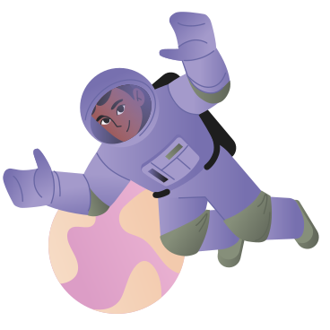 Astronauta flotando en el espacio exterior PNG, SVG