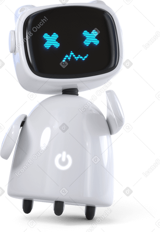 3D robot assistant error PNG, SVG