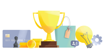 Winner cup with money and gift PNG, SVG