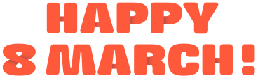 lettering happy 8 march! PNG, SVG