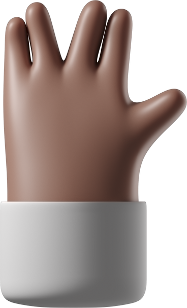 Vulcan salute brown skin hand PNG, SVG