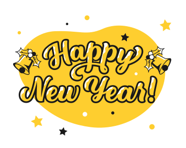 Iscrizione di felice anno nuovo PNG, SVG