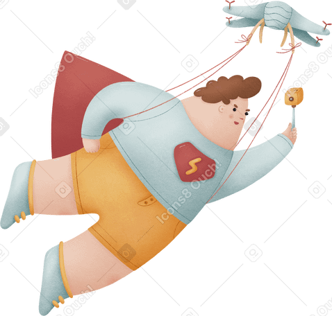 superman Illustration in PNG, SVG