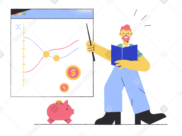 Business plan concept  Illustration in PNG, SVG