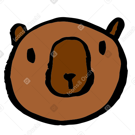 Голова медведя в PNG, SVG