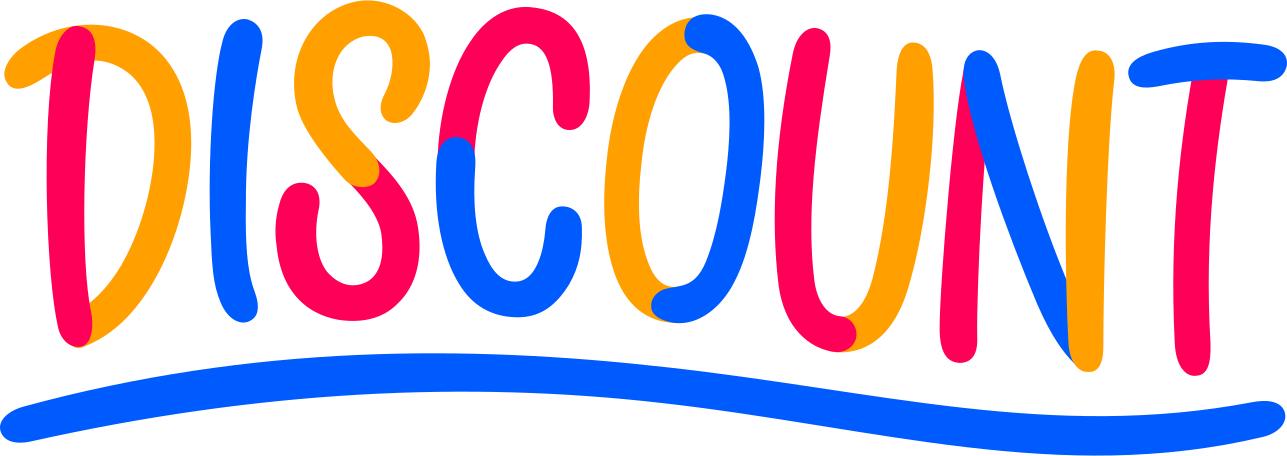 discount multicolor lettering Illustration in PNG, SVG