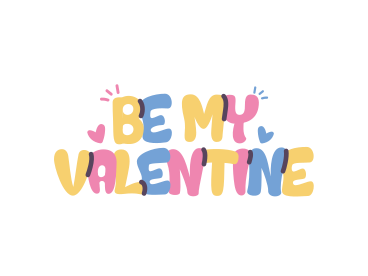 Lettering be my valentine PNG, SVG