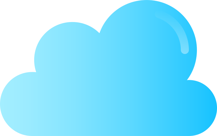 white blue gradient cloud Illustration in PNG, SVG
