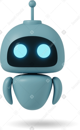 3D chatgpt robot PNG, SVG