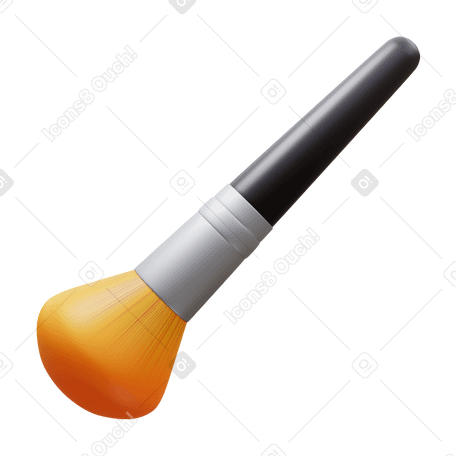 3D cosmetic brush Illustration in PNG, SVG