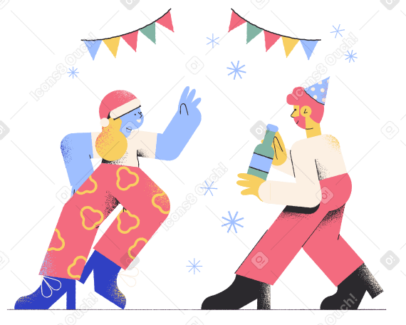 Christmas party Illustration in PNG, SVG