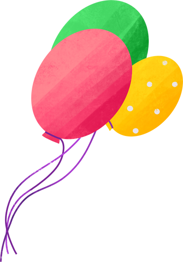 Drei luftballons PNG, SVG