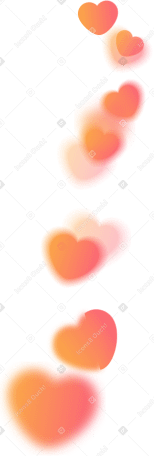 flow of hearts PNG, SVG
