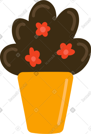 花盆里的花 PNG, SVG