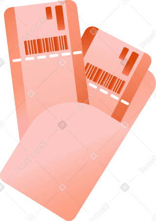 два билета на самолет в PNG, SVG