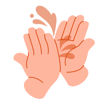 celebratory greeting or high five PNG, SVG