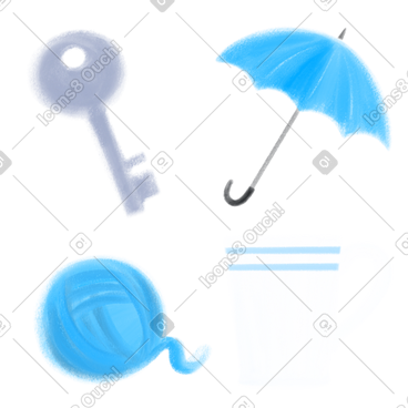 灰色和蓝色的物体 PNG, SVG