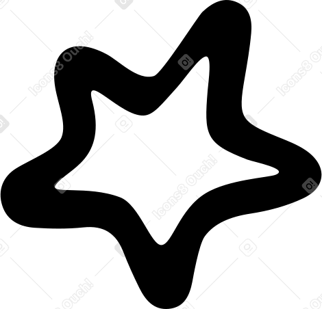 contorno stella PNG, SVG