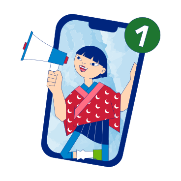 Woman making an announcement using loudspeaker PNG, SVG