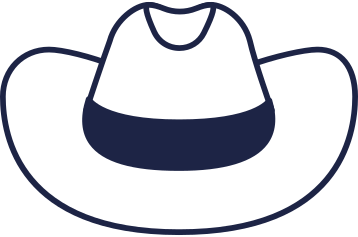 cowboy hat line PNG, SVG