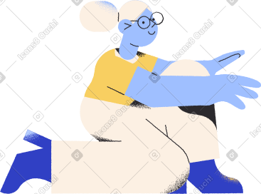 膝盖上的女人 PNG, SVG