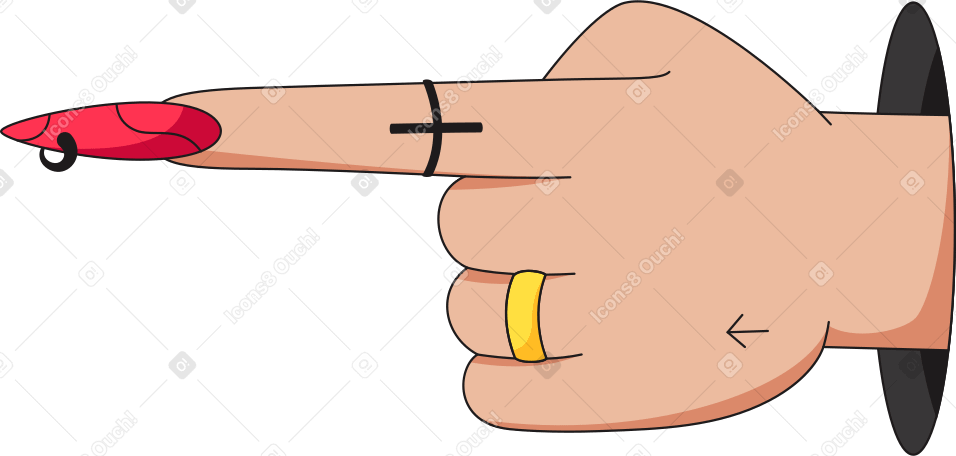 hand pointing left PNG, SVG