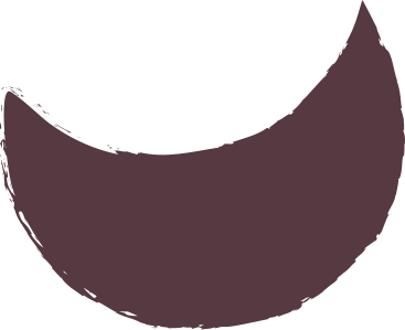 Dark brown crescent PNG、SVG